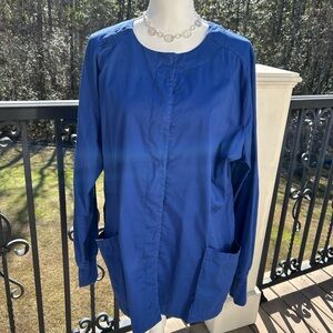 Butter Soft Scrub Jacket, Used, 2X, Royal Blue